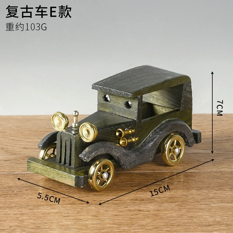 Wooden vintage  car train decorative furnishing articles furnishing articles creative home desktop wooden crafts
