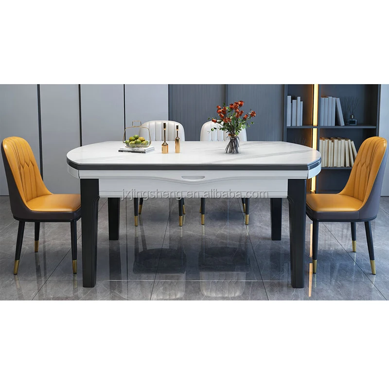 Marble Top Dinning Table with Chair Dinner Table Set Modern