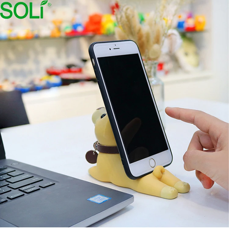 Милый щенок собака настольная подставка для мобильного телефона с рисунками из мультфильмов мобильный смартфон кронштейн орнамент в машину струйного принтера Desk