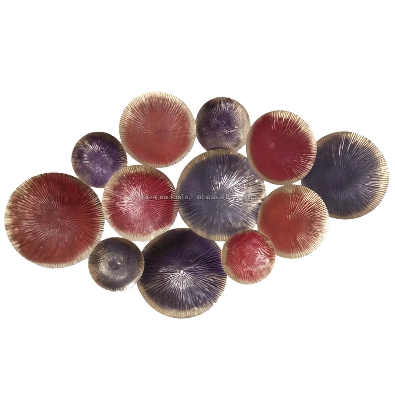 Creative 3D Stereo Wrought Iron Round Shape Crafts Home Livingroom Wall Decoration Art