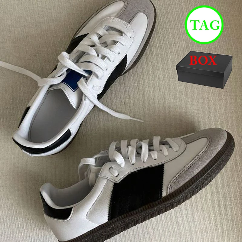 designer shoes men Samba shoes women flat sneakers Black White Gum Green Brown Beige Grey suede leather mens trainers