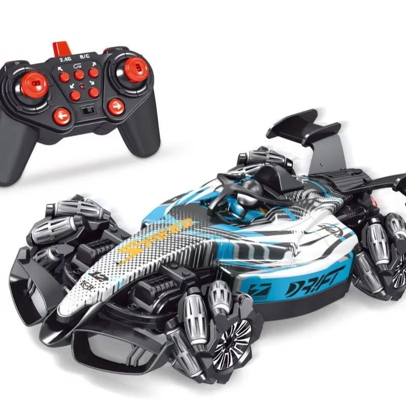 Shantou Large 2.4g Remote Control Electric Stunt Drift Racing Toy for Kids Light Spray Model Wholesale Includes Charger
