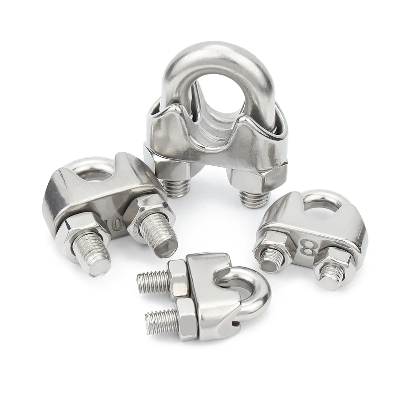 Stainless steel 304 316 High strength DIN 741 Malleable marine wire rope clamp