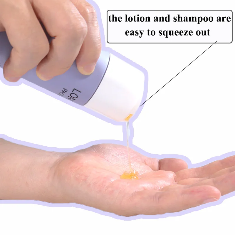 Luxury 150ml 200ml 250ml 300ml HDPE haircare packaging containers squeeze lotion shampoo plastic bottle with disc top cap