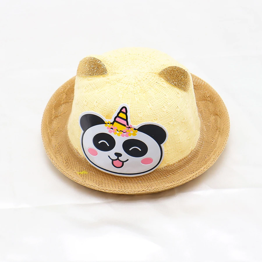 New Fashionable Casual Trendy Brand Children Cute Sun-shading Sunscreen Cap Beach Straw Hat
