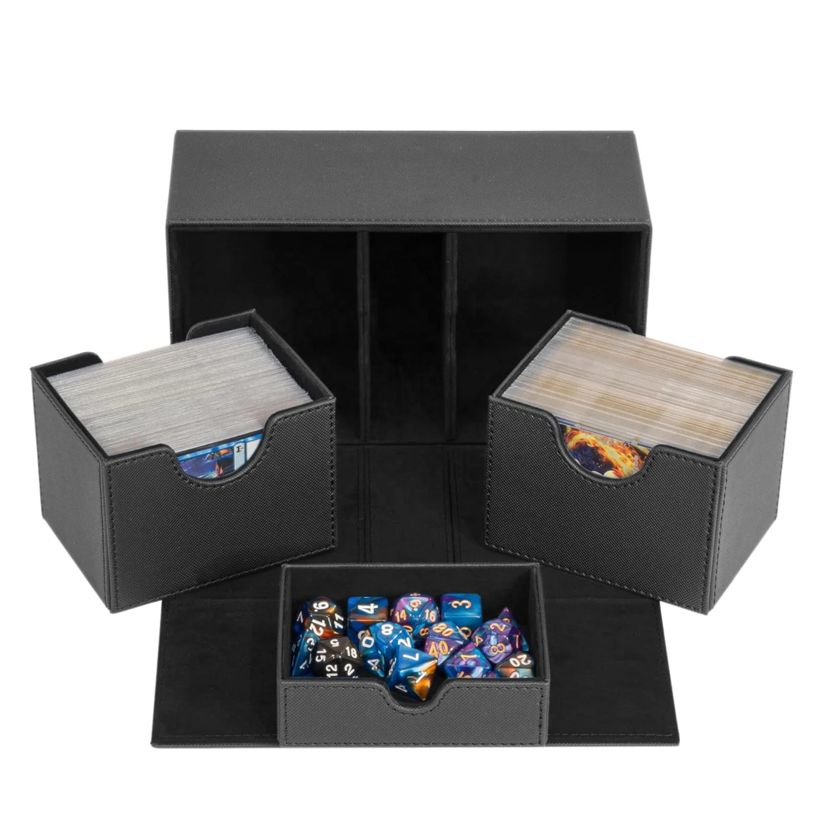 Прочная кожаная палубная коробка для MTG Box Commander дружественная карт большие