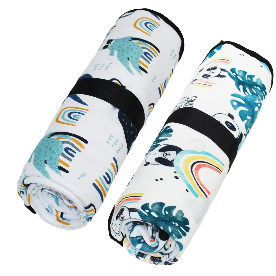 Bamboo terry baby washable diaper change mat baby waterproof portable travel sheet stroller rolling mat menstrual pads 50*70cm