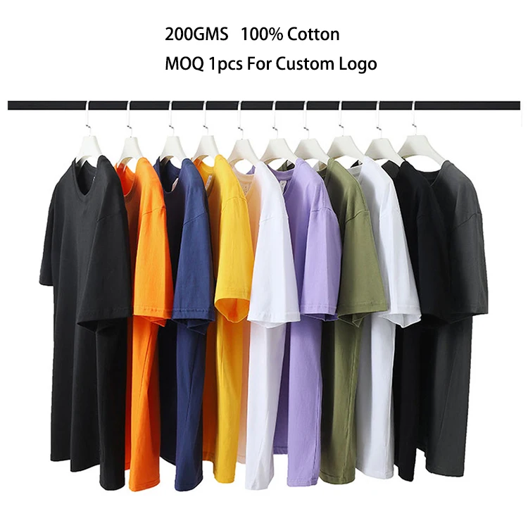 Hot Sale Made In China Custom Logo100% Cotton Plain T-shirt Embroidery