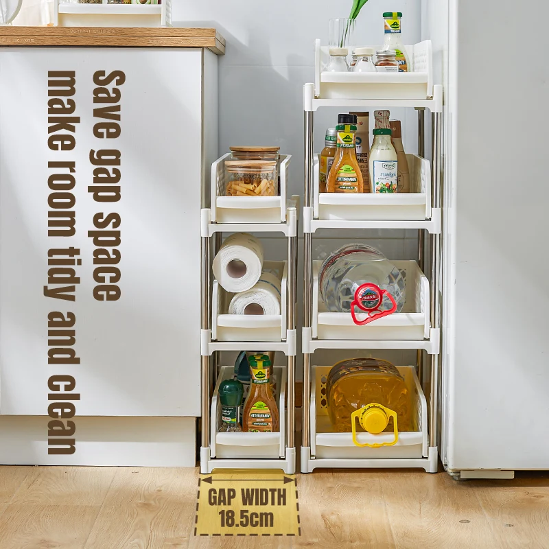 Slim space saving table home and kitchen accessories cabinet organizer and storage pantry organization Kitchen Storage Rack