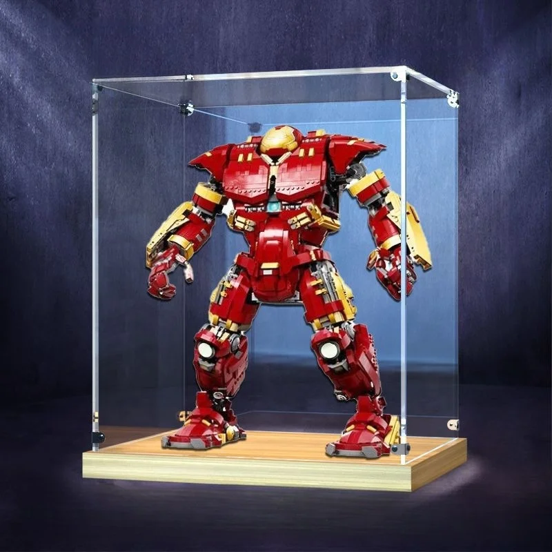 Acrylic Factory Custom Clear Display Box Assemble Acrylic Display Case for Collection, Lego, Figure, Model, Doll