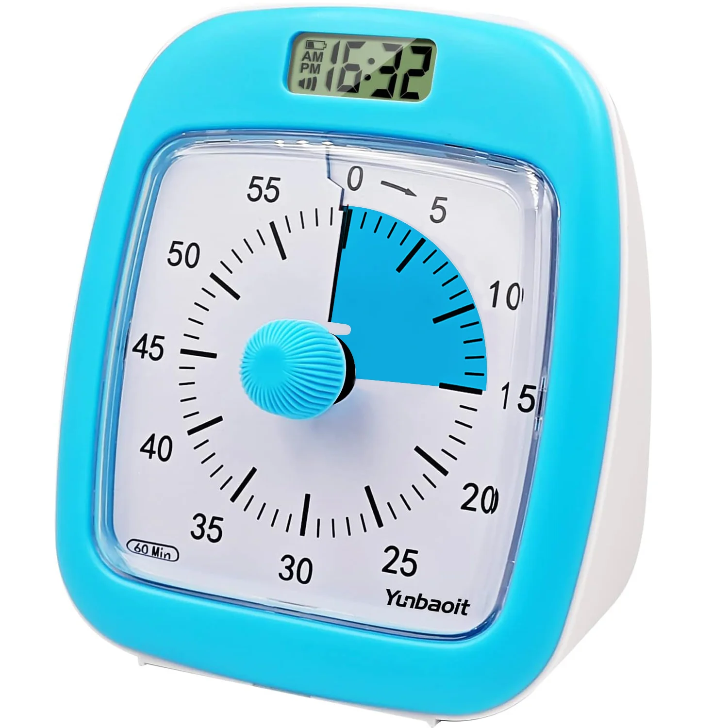 Yunbaoit Countdown Timer Wholesale 60 Minute Silent Study Timer alarm Clock Kids Classroom productivity Visual time Timer