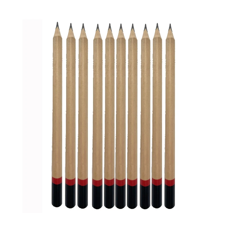 Jumbo Triangle Shape Nature Wood HB Pencil with Dip Top
