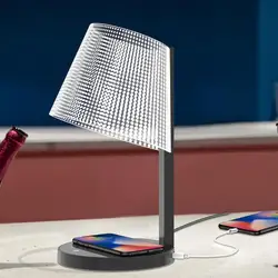 Волшебный датчик rgb зарядка Регулируемая человеческая интеллектуальная светодиодная лампа настольная с беспроводным зарядным