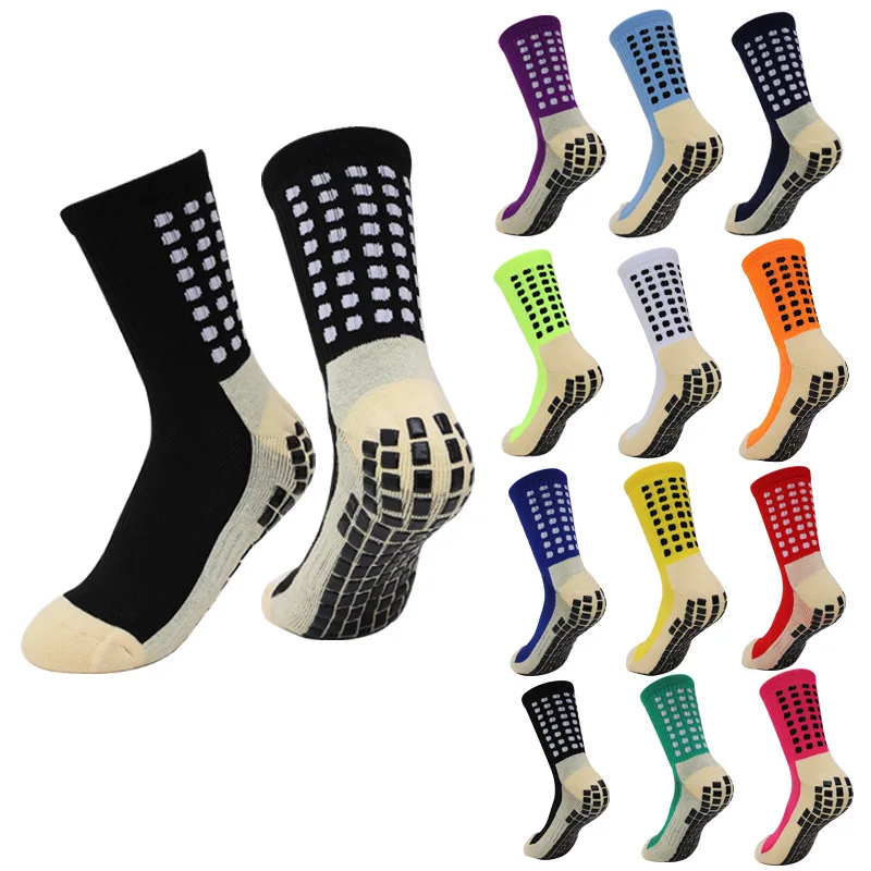 Men Football Socks Wholesale Sole Anti Slip Non-Slip Training Grip Sports Soccer Socks