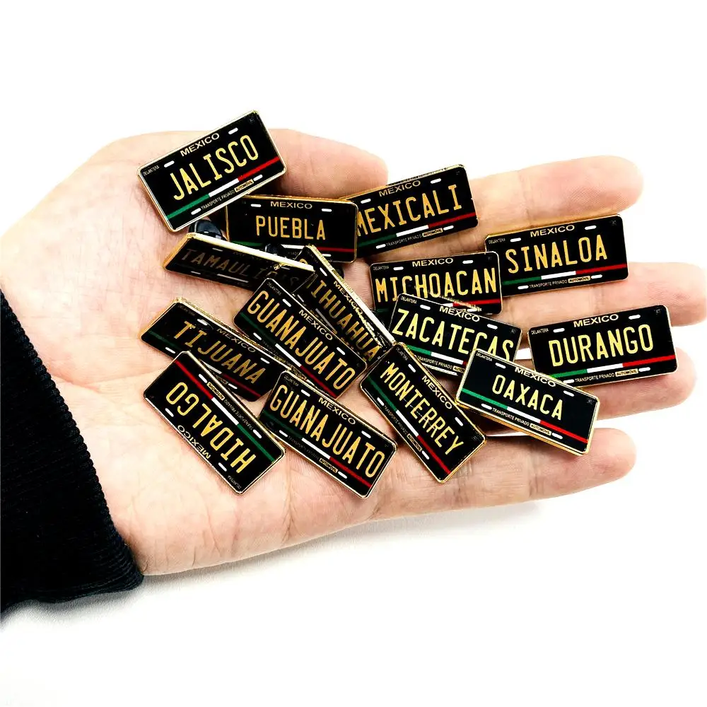 Wholesale Custom Country City Souvenir Lapel Pin Badge Metal Print Mexican Hat Pins Souvenir Enamel Pin For Cap