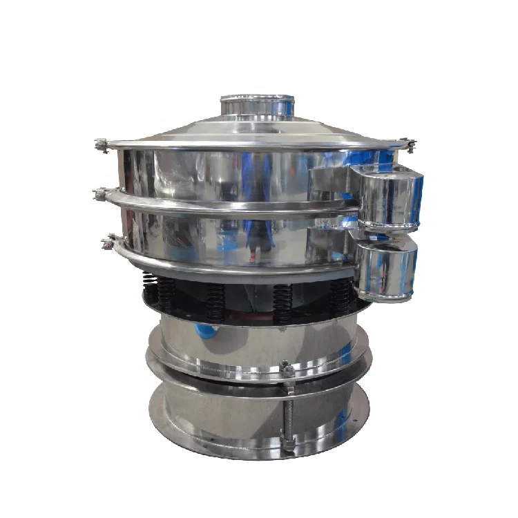Three-dimensional Biscuit Powder Vibrating Separator Powder Granule Sieving 600-1800mm Size Round Rotary Vibrator Screens