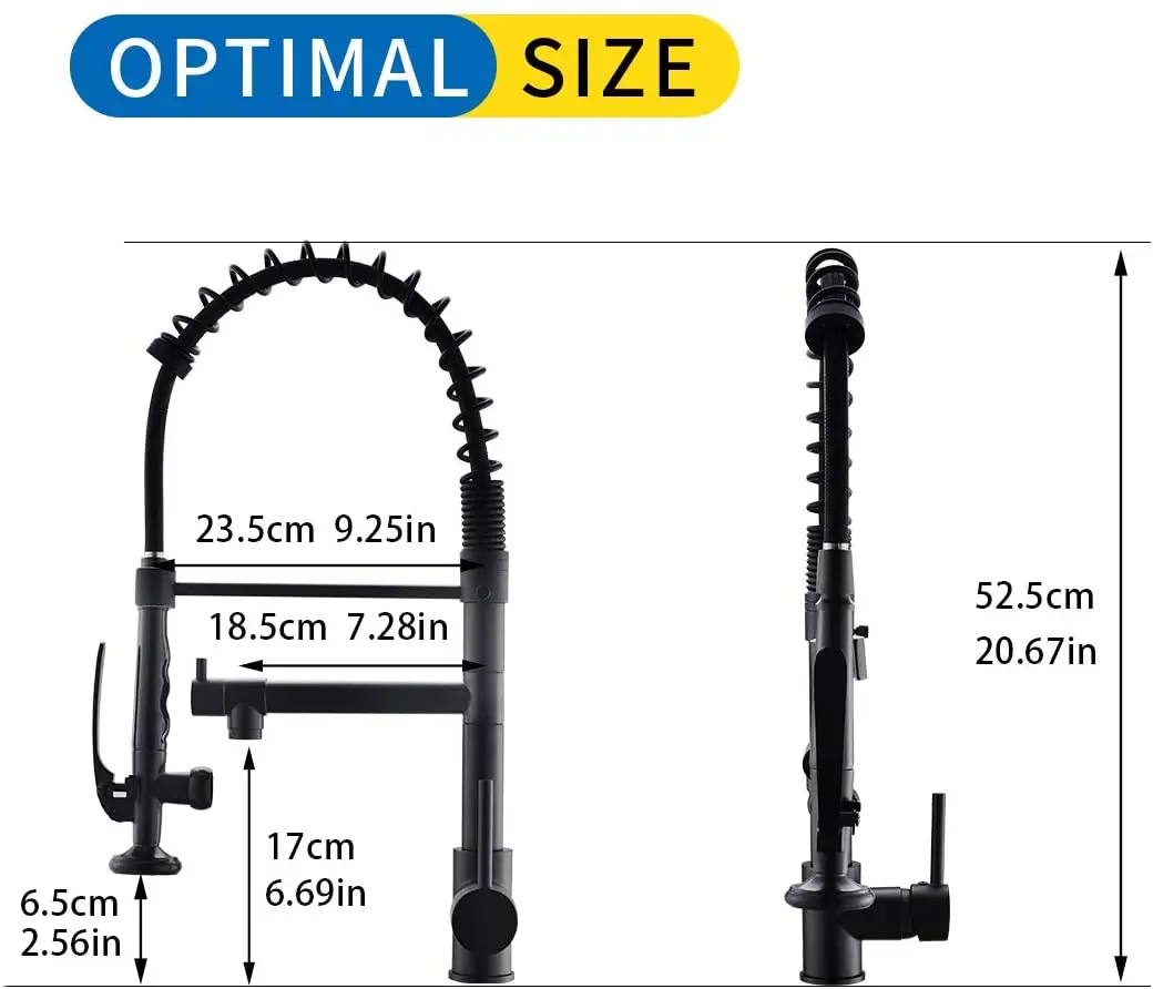 Factory Supply Pull down Sink Faucet Brass Water Taps  Black Faucets Kitchen Faucet