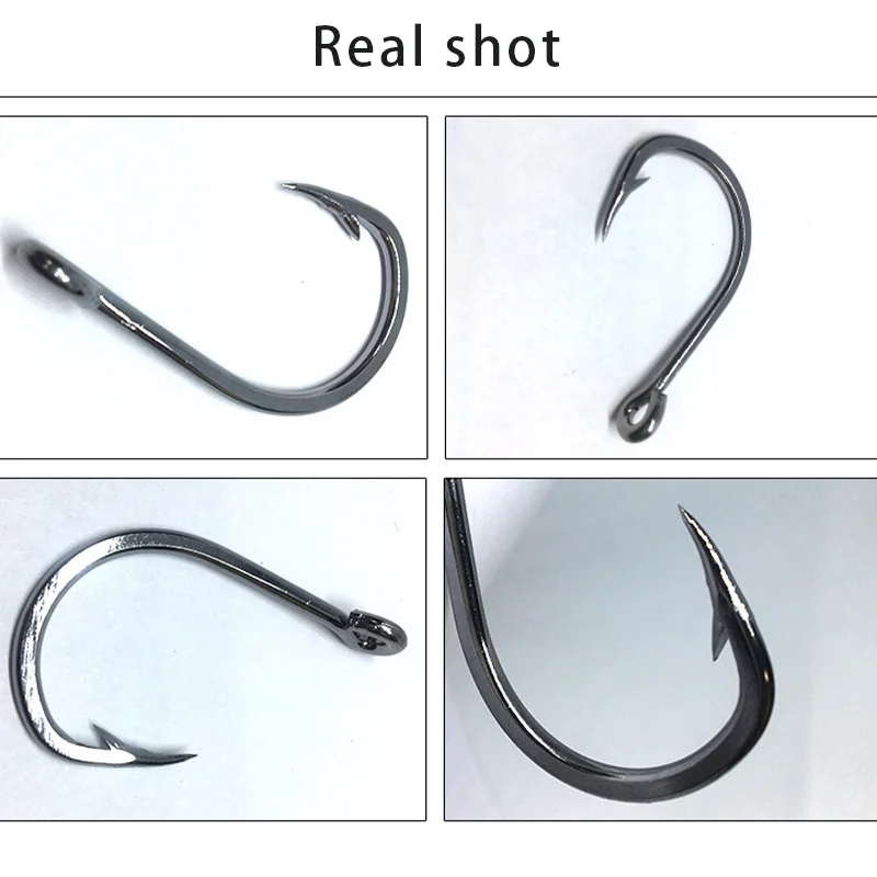 TOPIND 92554 Stainless Steel Long Shank Fishing Hooks Octopus Fishing Hook for Saltwater Freshwater