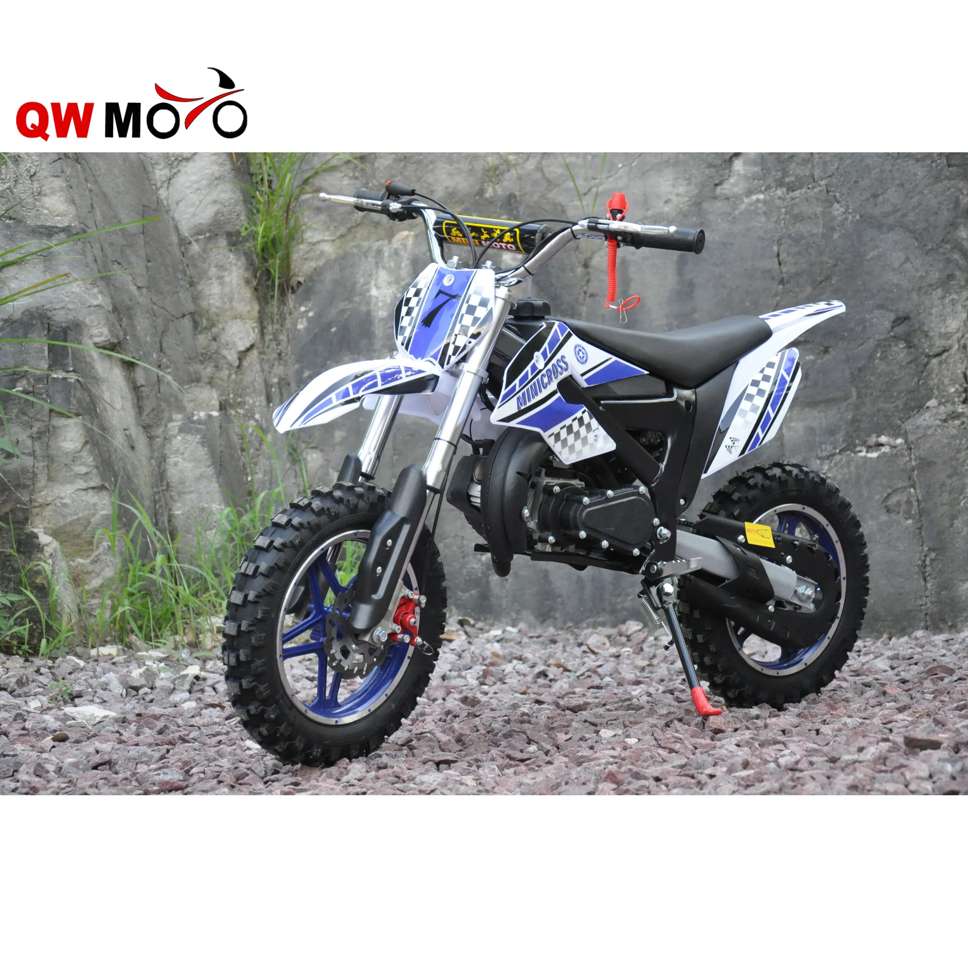 QWMOTO CE  2019 49cc 50cc 2 stroke gas mini cross dirt bike for sale QWMPB-02A