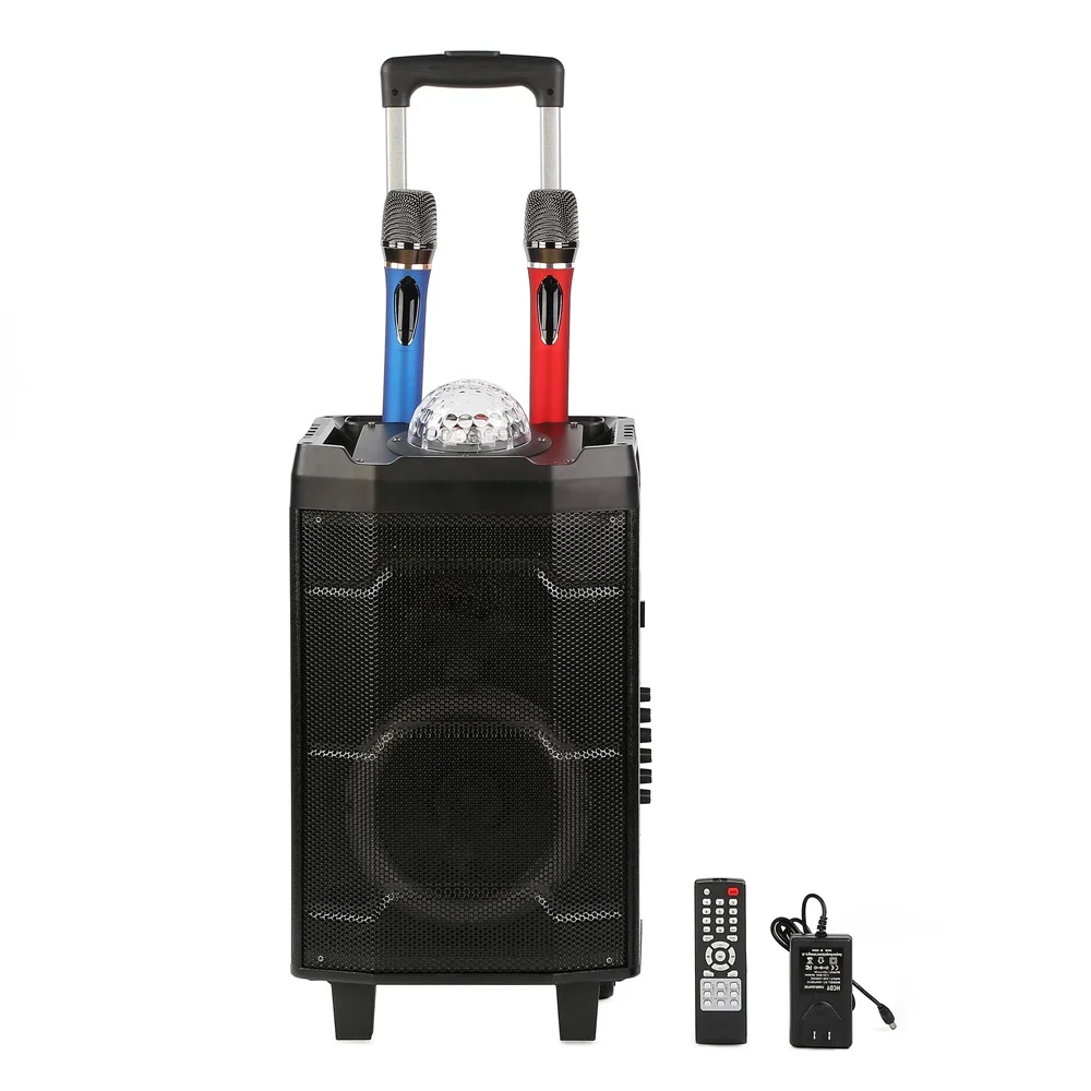 8 inch Hot Selling trolley outdoor Speaker with mic party portable subwoofer with karaoke Speaker