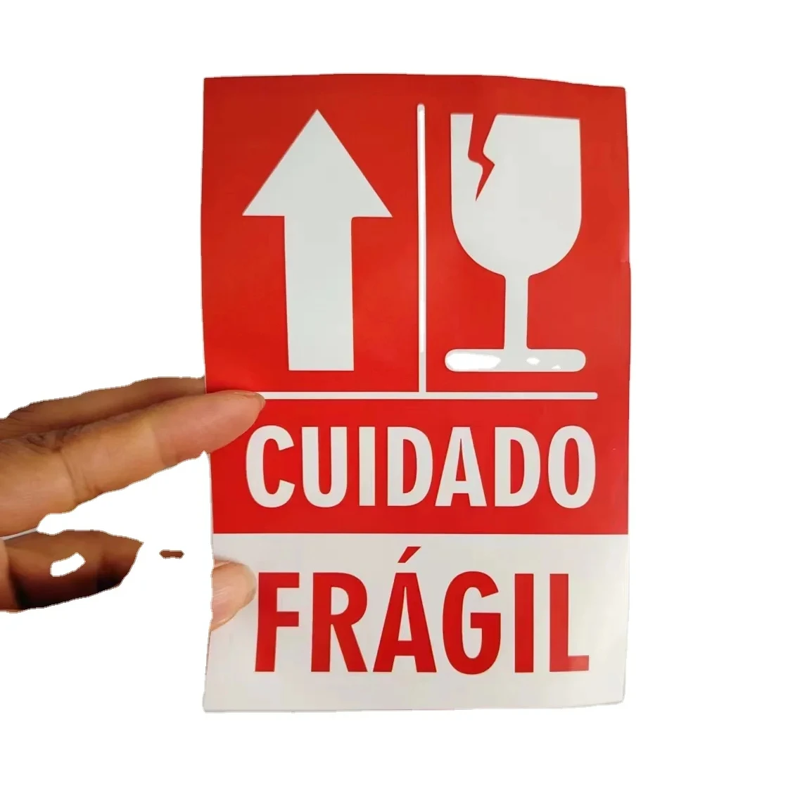 Digital printing adhesive paper  label for fragil products  transportation