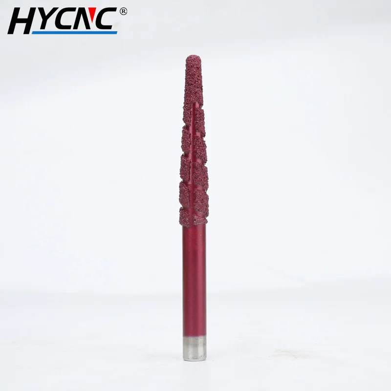 Diamond Brazed Granite Stone Carving CNC Router Bit For Granite Marble Engraving