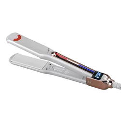 Hot Selling Custom Professional Fast Heater salon infrared White Tourmaline ceramic floating plates Hair Straightener