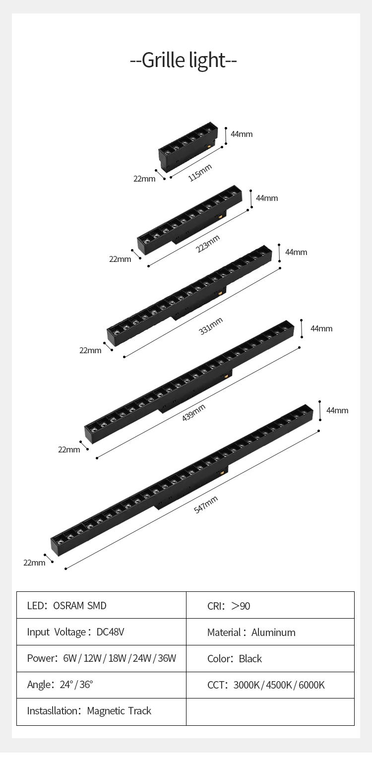 2022 New Trend Modern Surface mounted 48V Low Voltage Track System Magnet Light LED Magnetic Track Light For Hotel