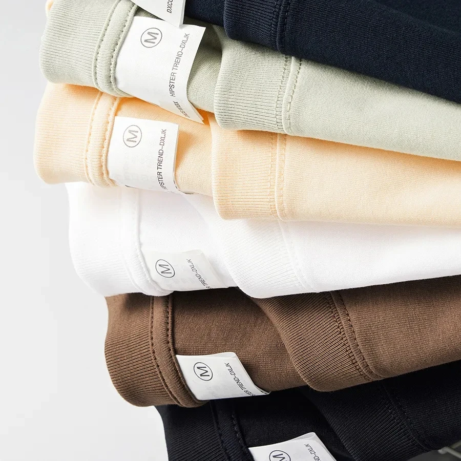 wholesale High quality custom 250 gsm 100% cotton blank T shirt heavyweight streetwear plain T shirt oversize tee shirts for Men