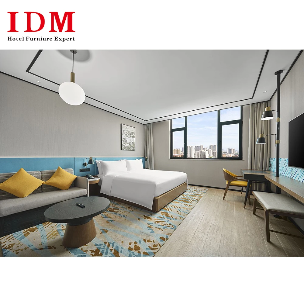 Resident Hotel Furniture 5 Star Bedroom Sets High Quality Wooden King Size Hotel Luxury Queen Bedroom Set