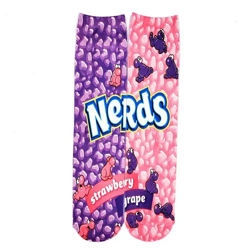 wholesale 3d print socks custom tube socks chips snack food fashion Lays Potato Chips socks