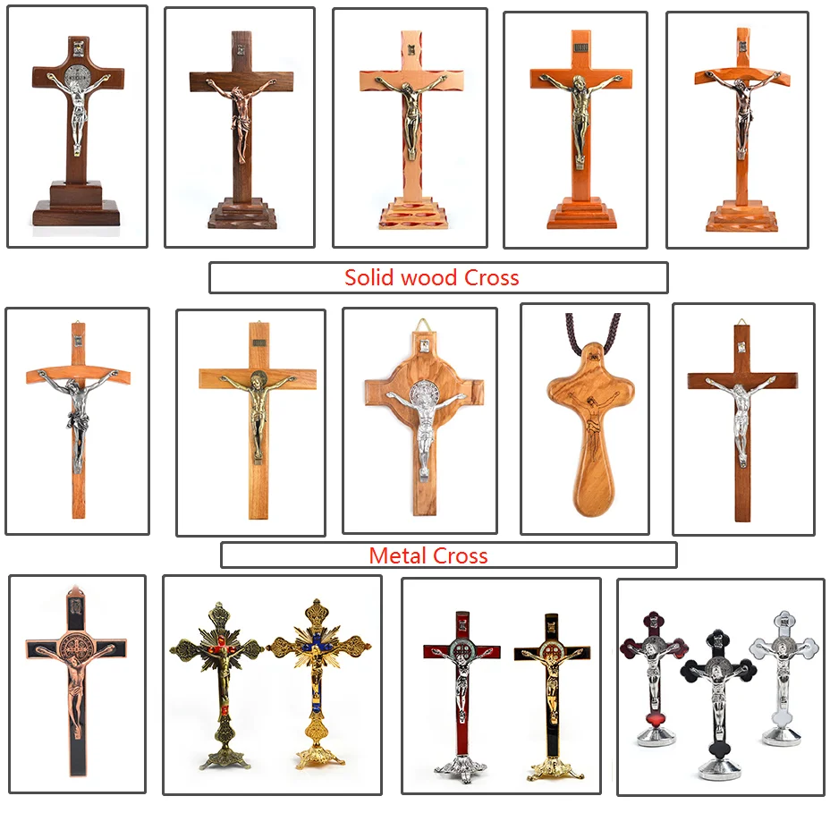 Wooden  San Damiano Icons Crucifix Cross for Wall