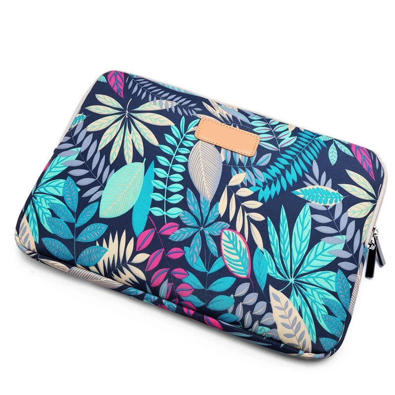 Colorful Leaves Pattern printed 13.3 Inch custom Laptop bag Sleeve