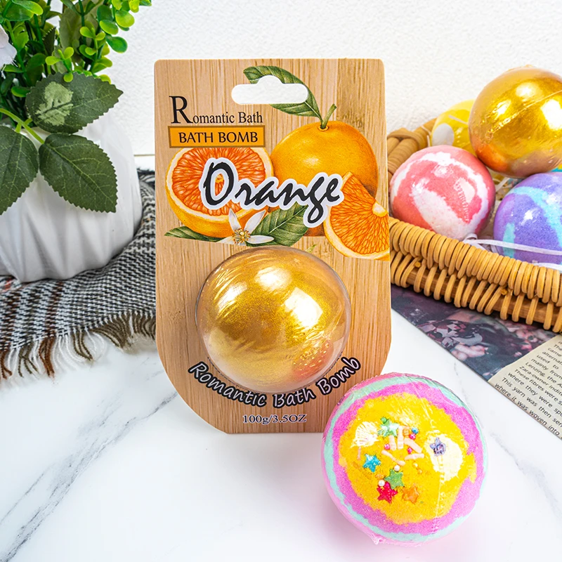 Private Label Spa Luxury Bath Salt Ball Bubble Fizzy Kids Gold Glitter Candy Bath Bomb Natural Vegan Citric Acid Bath Bombs