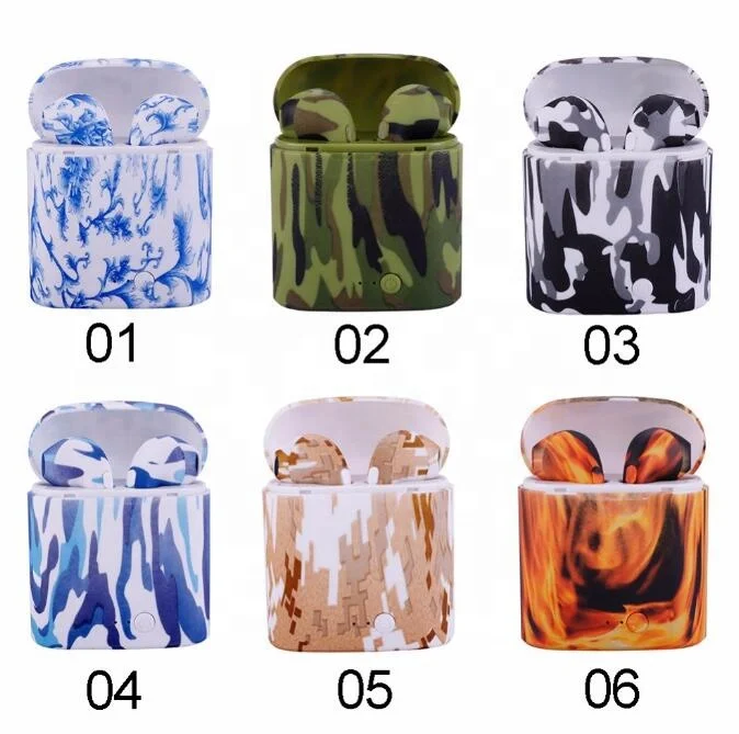 Handsfree Charging Box Earphone i7s tws  Headphones Colored Drawing Headset wireless Stereo Wireless Earphone