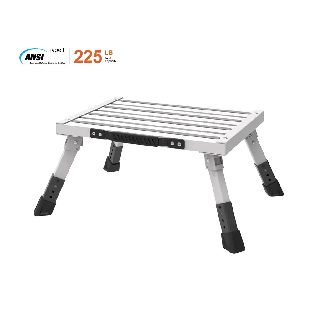 RV Motor home Trailer SUV Garage Office Kitchen one step stool Aluminum Folding One Working Platform caravan Step Ladder
