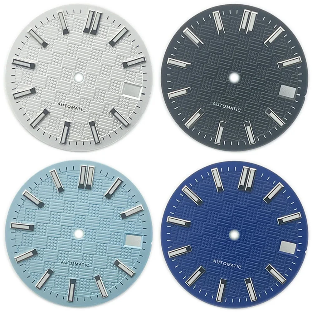 CUSTOM Replacement NH35 Dial Green Luminous 28.5mm Watch dial for NH35A/4R35 Movement Mechanical Watch Face