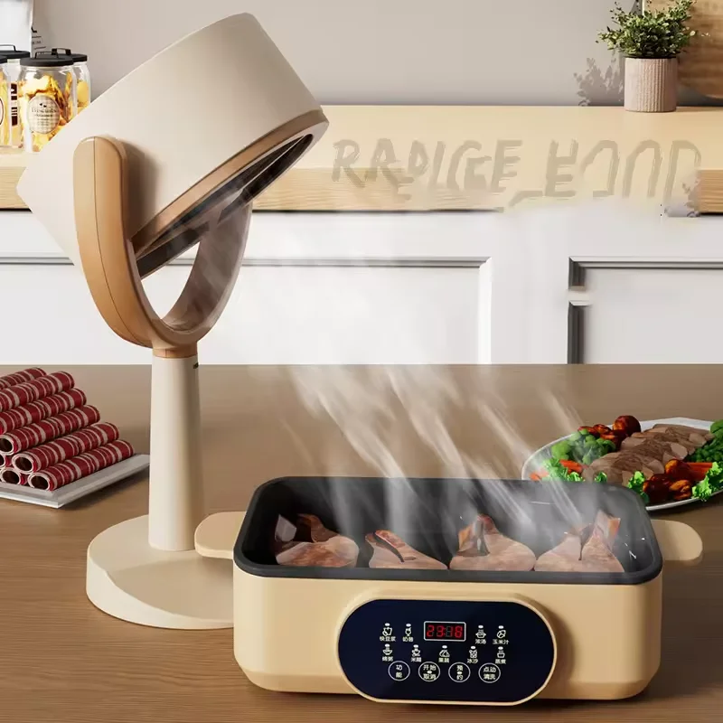 Large Suction Desktop Range Hoods Wireless Desktop Range Hood Portable Extractor Hood For Hot Pot BBQ