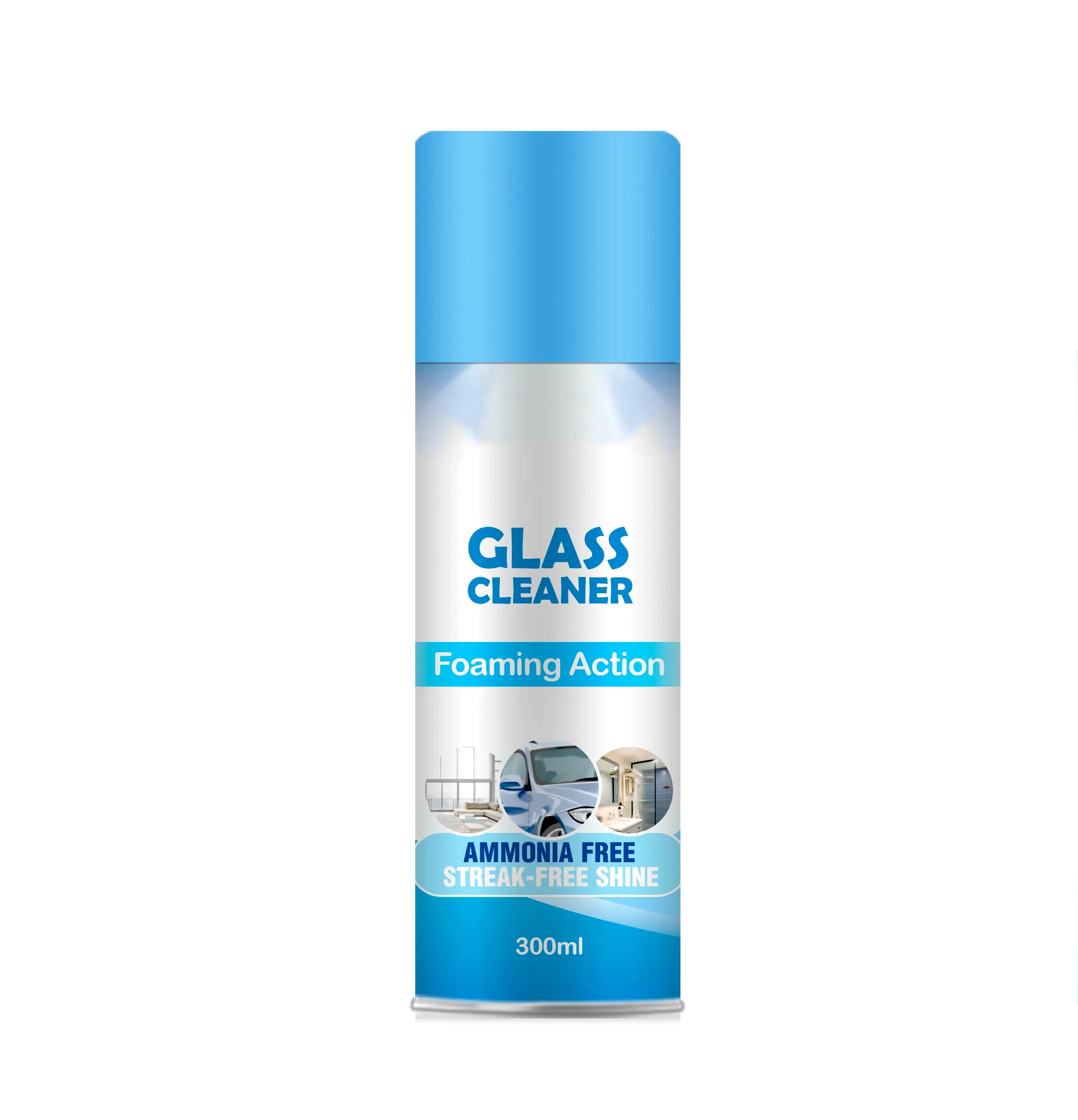 Ammonia-Free Streak-Free Foaming Action Glass Cleaner with Shine for Wall Cleaning