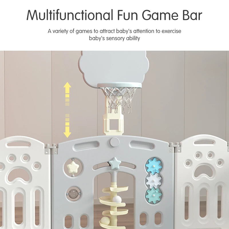 SUPLAYER Customizable OEM Free Samples Plastic Kids Baby Playpen Fence For Playground Indoor