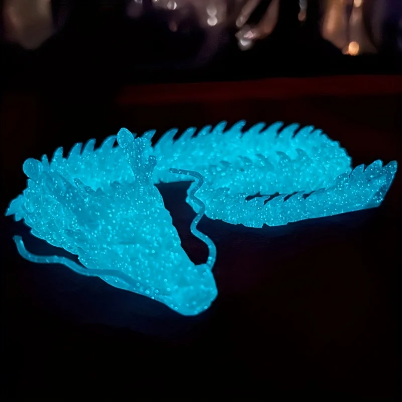 Custom 45 cm Movable Chinese Dragon  3d Printing Dragon Toys for Gifts Home Decorations Glowing Printed Loong