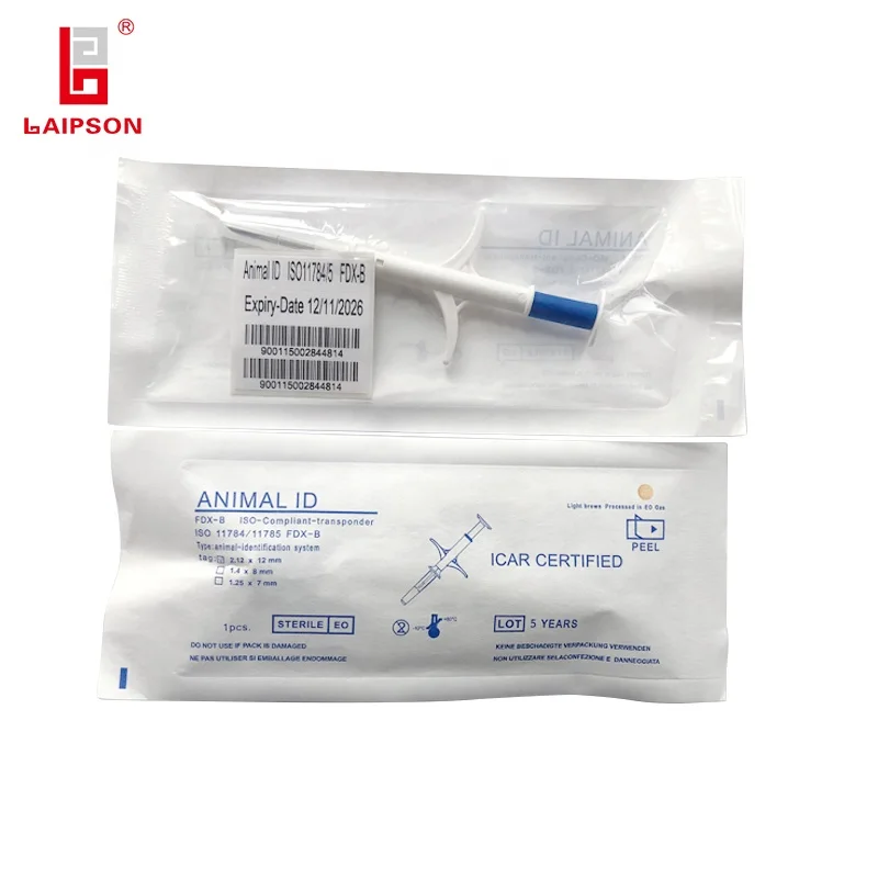 134.2khz FDX-B RFID injection animal microchip ID pets implant syringe tag for pet dog