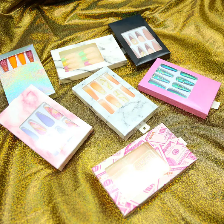 Tstory 2022 Press On Nail Packaging Box for Artificial Nails With Logo Nails Press Designs