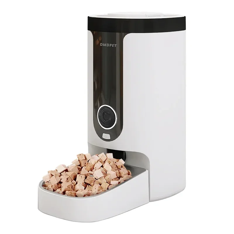 2024 new pet smart feeder pet automatic feeder dry food dispenser triple preservation with dog cat food bowl