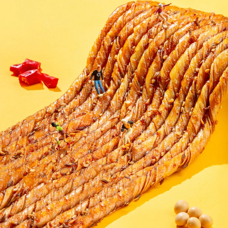 
Genji Food 200g Handmade Bean Products Chinese Traditional Spicy Foods Hot Stripes 