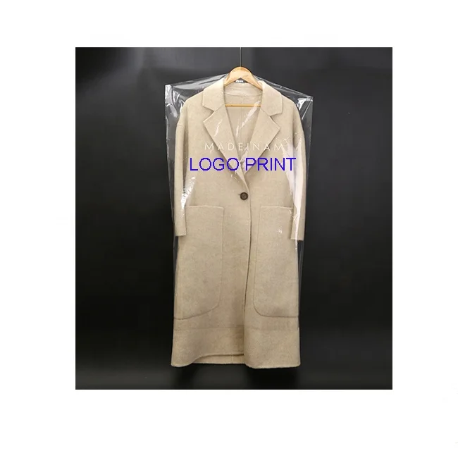 cheap custom logo print pvc dress clothing dust cover bags clear suit bag waterproof PE plastic garment cover for clothes