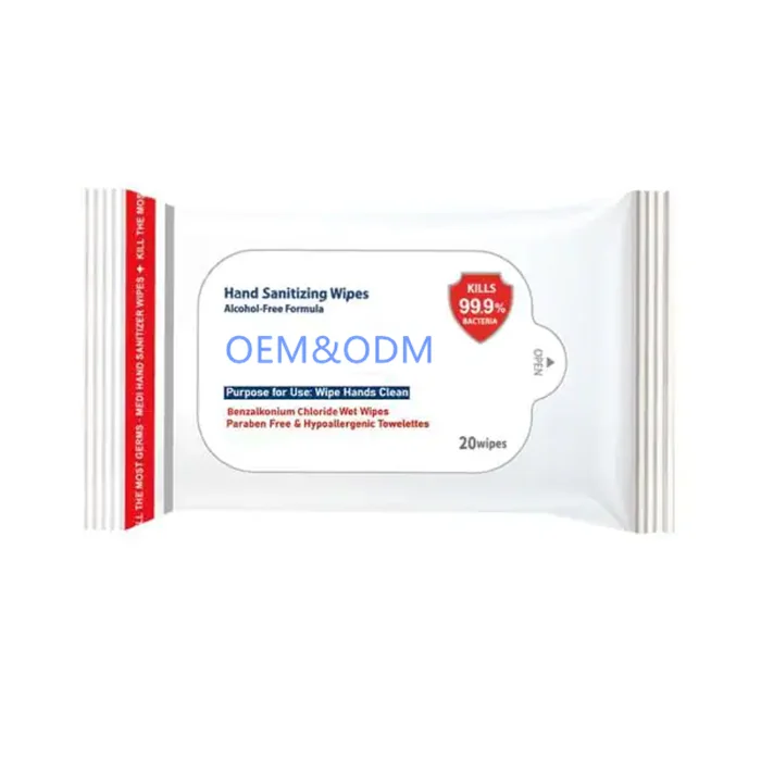 high quality non-woven disposable hand sanitizing wet wipes
