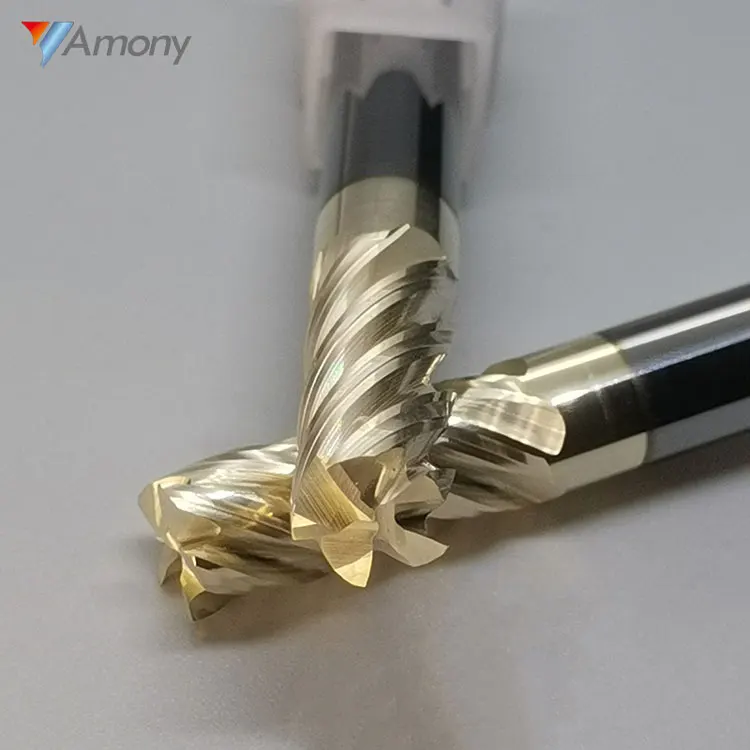 Milling Cutter Factory Solid Carbide End Mill Coating 5 Flutes For Titanium Alloy