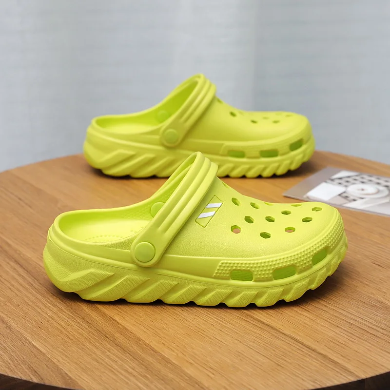 Экономичный индивидуальный дизайн, голубые, розовые садовые детские тапочки, сандалии, детские Сабо