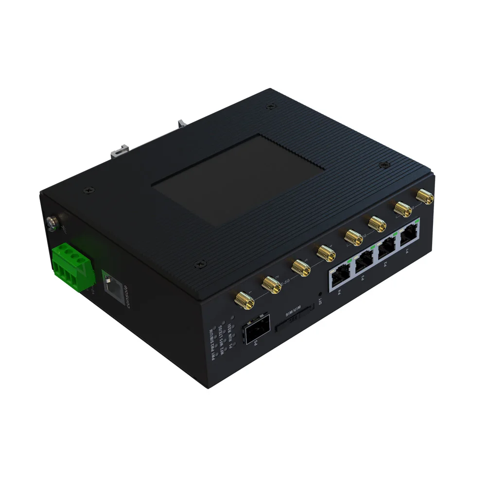 AC 85-265V 5 Port 1000M Industrial Wireless Switch WIFI Router Dual-band WIFI 5G/2.4G Antenna 1 Channel LTE 4G/5G